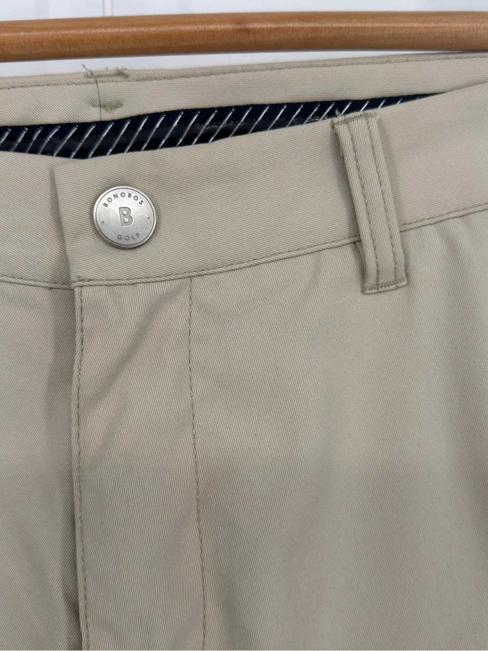 Bonobos Golf Pants 30X32 Classic Straight Leg Khaki Performance Pants - Beige